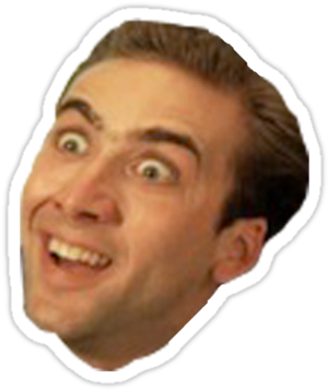 Picture of creepy Nicolas Cage face from Vampire's Kiss